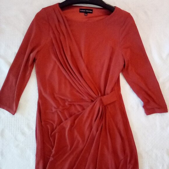 Catherine Malandrino Burnt Orange Dress Size Large - Picture 1 of 10